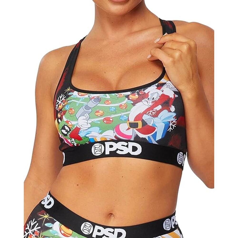 PSD Women's Looney Christmas Sports Bra, Multi, L